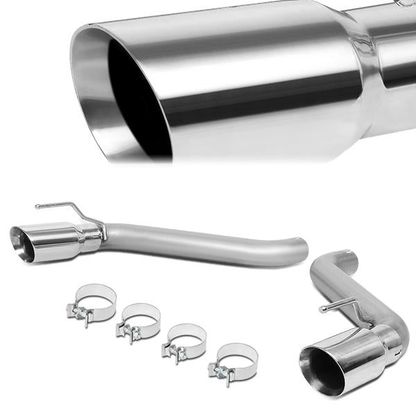 TUBERIA CATBACK AXELBACK - 16-18 CHEVY CAMARO 6.2L V8 - DUAL ROLLED TIP - FITS VEHICLES W/ SINGLE TIP EXHAUST - STAINLESS STEEL