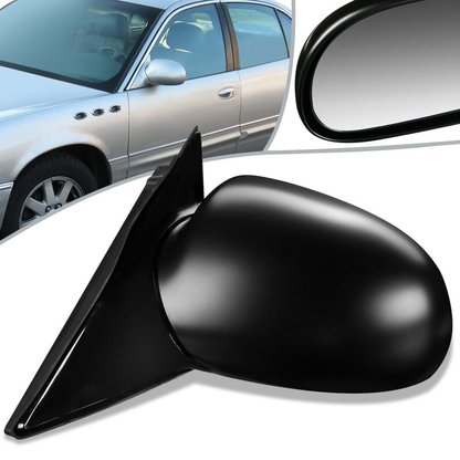 RETROVISOR MIRROR - OEM - 98-05 BUICK PARK AVENUE - POWERED - PAINTABLE - BLACK - LEFT