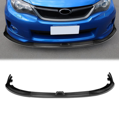 LIP FRONTAL 08-10 SUBARU IMPREZA WRX STI - REQUIRES DRILLING BUMPER FOR INSTALLATION - 3PC - REAL CARBON FIBER
