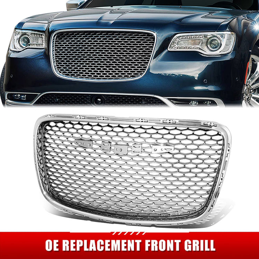 PARRILLA GRILLE - CR 300C 11-14/15-22/ GRILLE ASS'Y 15-22/ CHROME/BLACK/ W/CHROME FRAME/ (PLATINUM ACCENT)