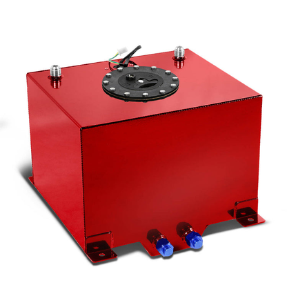 TANQUE DE GASOLINA FUEL CELL - GAS TANK WITH LEVEL SENDER - 8 GALLON - ALUMINUM - BLACK CAP - RED