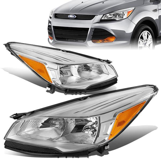FAROS 13-16 FORD ESCAPE 4-DOOR - H11 LOW BEAM / 9005 HIGH BEAM - CHROME HOUSING / AMBER CORNER