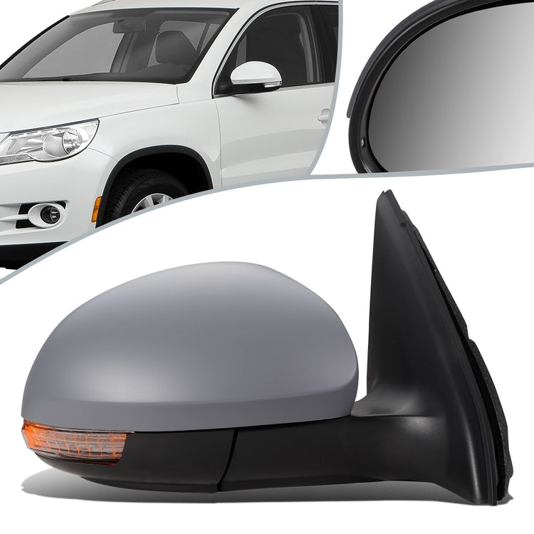 RETROVISOR MIRROR - OEM - 09-11 VOLKSWAGEN TIGUAN - POWERED - HEATED - W/ SIGNAL LIGHT - FOLDING - RIGHT - GRAY