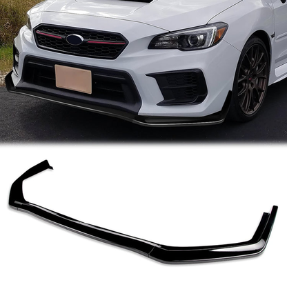 LIP FRONTAL 15-21 SUBARU WRX STI SEDAN - REQUIRES DRILLING BUMPER FOR INSTALLATION - 3PC - PAINTED GLOSS BLACK