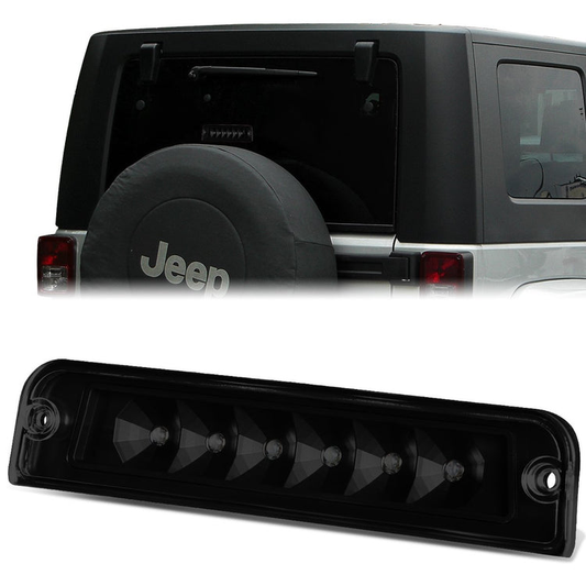 LUZ DE FRENO 97-06 JEEP WRANGLER - DOES NOT FIT MODELS WITH OFFROAD PACKAGE - LED - BLACK / SMOKE