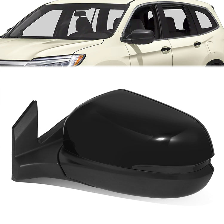 RETROVISOR MIRROR - OE STYLE - HONDA PILOT 17-22 - WITH POWER WITH HEATED GLASS - DRIVER SIDE - PAINT TO MATCH - BLACK