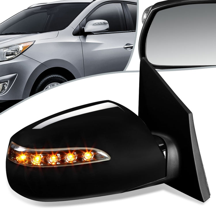 RETROVISOR MIRROR - OEM - 10-15 HYUNDAI TUCSON - POWERED - TEXTURED - BLACK - RIGHT