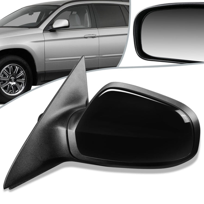 RETROVISOR MIRROR - 06-08 CHRYSLER PACIFICA - POWERED - HEATED - OEM - LEFT - PAINTABLE - BLACK