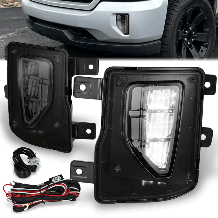 FAROS DE NIEBLA 16-19 CHEVROLET SILVERADO 1500 - FULL LED - SMOKED