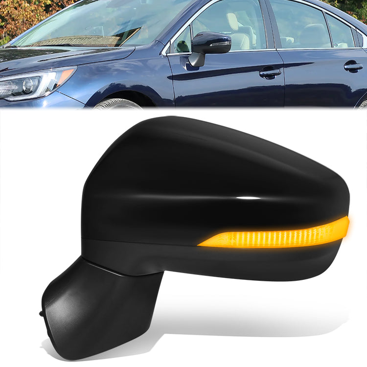 RETROVISOR MIRROR - OE STYLE - SUBARU LEGACY 18-19 - SUBARU OUTBACK 18-19 - WITH POWER WITH HEATED WITH SIGNAL - DRIVER SIDE - PAINT TO MATCH - BLACK