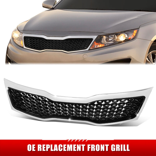 PARRILLA GRILLE - KA OPTMA '11-'15/'16-'20/ GRILLE ASS'Y 11-13/ PAINTED BLACK W/CHROME MLDG/ (KOREA BUILT)//PARTS.NO,KI1200143//OEM NO,863502T000