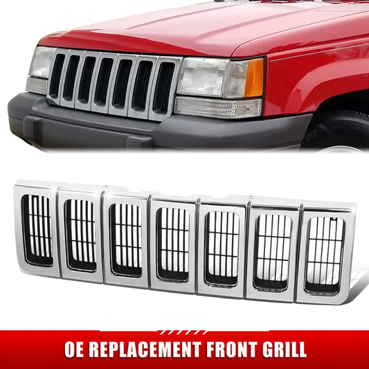 PARRILLA GRILLE - JP GRAND CHRKEE '93-'98/ GRILLE ASS'Y 96-98/ CHROME/BLACK/SILVER//PARTS.NO,CH1200192//OEM NO,55055059