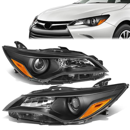 FAROS 15-17 TOYOTA CAMRY - FITS MODELS W/ HALOGEN HEADLIGHTS - PROJECTOR LOW BEAM - 9005 HIGH / H11 LOW BEAM - BLACK HOUSING / AMBER CORNER