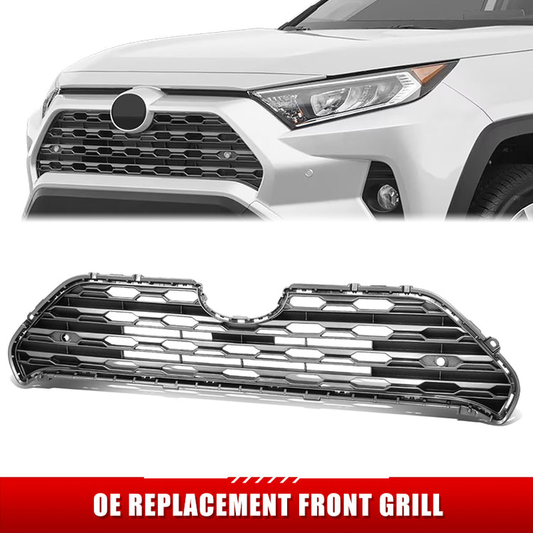 PARRILLA GRILLE - TY RV4 '19-ON/ GRILLE ASS'Y 19-21/ PAINTED SILVER/ W/O CAMERA W/2 SENSOR H./ (LIMITED)//PARTS.NO,TO1200440//OEM NO,531120R150