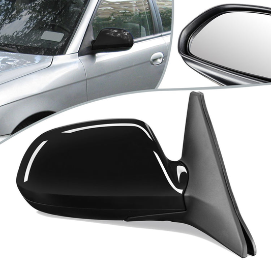 RETROVISOR MIRROR - OEM - 02-04 KIA SPECTRA 1.8L - MANUAL - PAINTABLE - BLACK - RIGHT