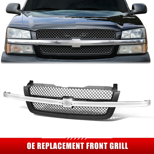 PARRILLA GRILLE - CV SIRADO '03-'05/ GRILLE ASS'Y 03-07/ TEXTURED DARK GRAY/ W/CHROME MOULDING/ (BASE/LT/LS)//PARTS.NO,GM1200474//OEM NO,88968933