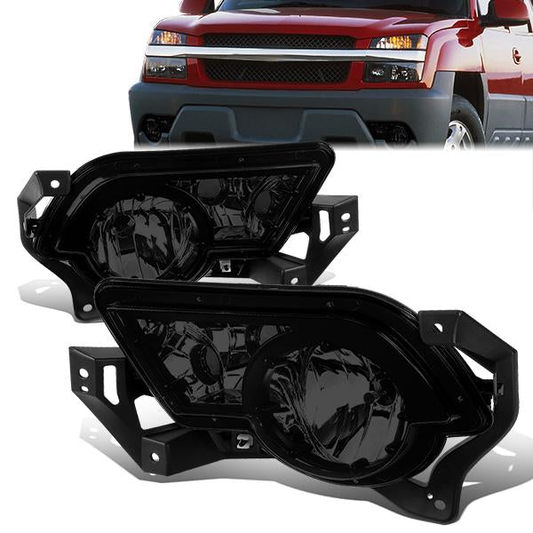 FAROS DE NIEBLA 02-06 CHEVY AVALANCHE 1500, 2500 - FITS MODELS WITH BODY CLADDING ONLY - NO SWITCH - SMOKE
