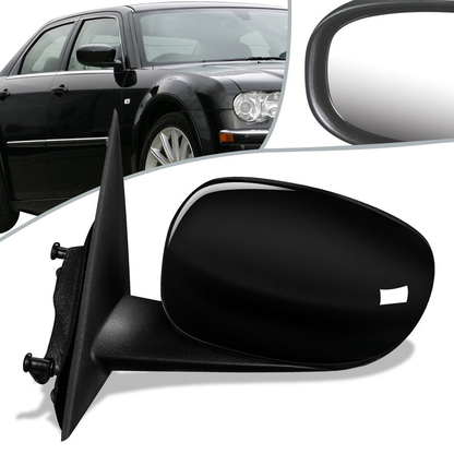 RETROVISOR MIRROR - 07-08 CHRYSLER 300 - POWERED - HEATED - OEM - LEFT - TEXTURED/BLACK