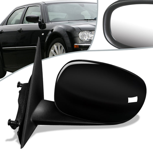 RETROVISOR MIRROR - 07-08 CHRYSLER 300 - POWERED - HEATED - OEM - LEFT - TEXTURED/BLACK