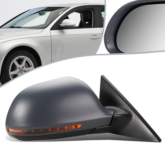 RETROVISOR MIRROR - 08 AUDI A5, S5 - POWERED - HEATED - W/ SIGNAL - FOLDING - OEM - RIGHT - PRIMED GREY