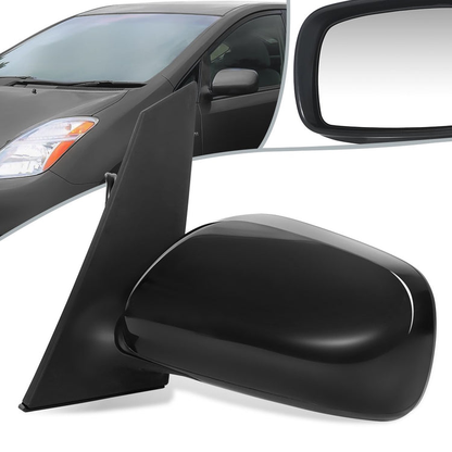 RETROVISOR MIRROR - OEM - 04-09 TOYOTA PRIUS - POWERED - HEATED - PAINTABLE - BLACK - LEFT