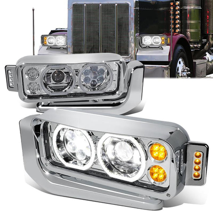 FAROS 81-88 PETERBILT 359 / 87-07 379 / 08-21 389 - LED - CLEAR