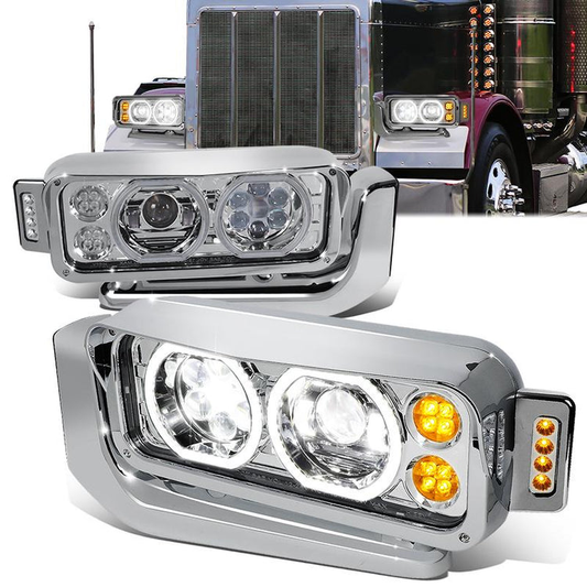 FAROS 81-88 PETERBILT 359 / 87-07 379 / 08-21 389 - LED - CLEAR