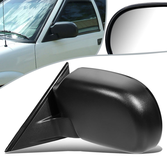 RETROVISOR MIRROR - OEM - 94-97 CHEVY C10, SONOMA - POWERED - FOLDING - TEXTURED - BLACK - LEFT