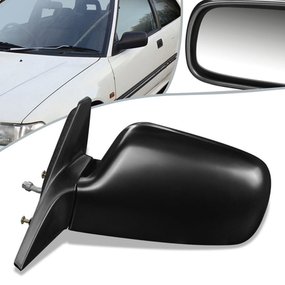 RETROVISOR MIRROR - OEM - 88-91 HONDA CIVIC - MANUAL - W/ LEVER - FLEXIBLE - BLACK MATERIAL - LEFT