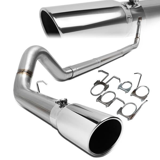 TUBERIA CATBACK CATBACK - 94-96 FORD F-250 7.3L TURBO DIESEL / 94-97 FORD F-350 7.3L TURBO DIESEL - SINGLE TIP - STRAIGHT PIPE - STAINLESS STEEL