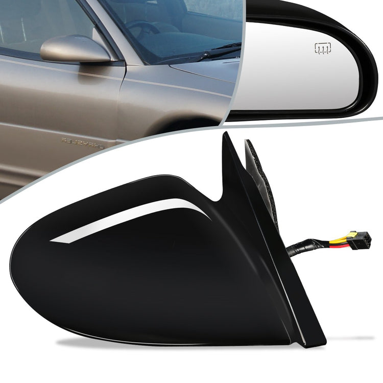 RETROVISOR MIRROR - OEM - 95-97 CHRYSLER SEBRING - POWERED - HEATED - PAINTABLE - BLACK - RIGHT