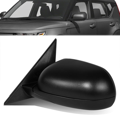 RETROVISOR MIRROR - OE STYLE - KIA SOUL 20-22 - WITH POWER FOLD WITH HEATED GLASS WITH TURN SIGNAL WITH BLIND SPOT - DRIVER SIDE - PAINT TO MATCH - BLACK