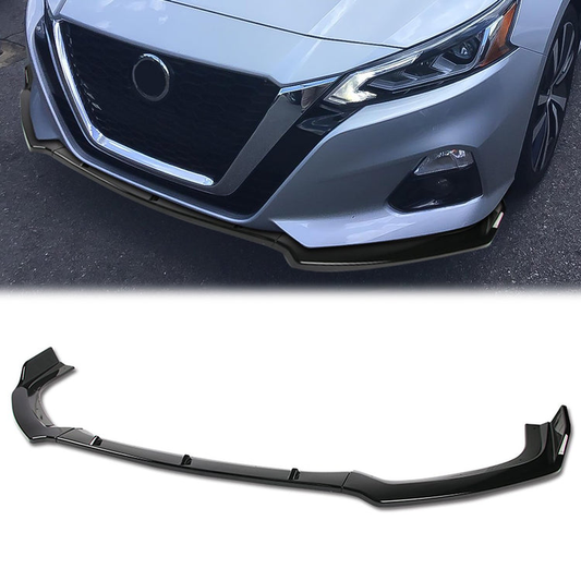 LIP FRONTAL 19-22 NISSAN ALTIMA SEDAN - REQUIRES DRILLING BUMPER FOR INSTALLATION - 3PC - PAINTED GLOSS BLACK