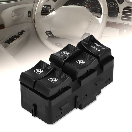 INTERRUPTOR ELEVADOR ELECTRICO 02-03 BUICK RENDEZVOUS / 00-05 CHEVY IMPALA - DRIVER SIDE - BLACK