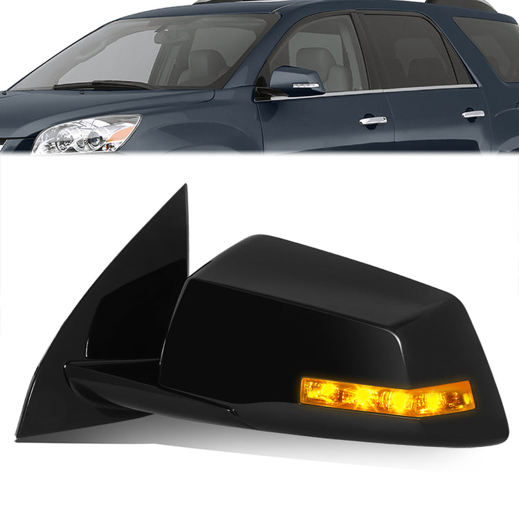 RETROVISOR MIRROR - OE STYLE - SATURN OUTLOOK 07-08 - WITH POWER WITH HEATED GLASS WITH SIGNAL - 1ST DESIGN - DRIVER SIDE - PAINT TO MATCH - BLACK