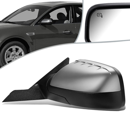 RETROVISOR MIRROR - OEM - 08-09 FORD TAURUS - POWERED - HEATED - W/ PUDDLE LIGHT - FOLDING - SATIN CHROME - LEFT