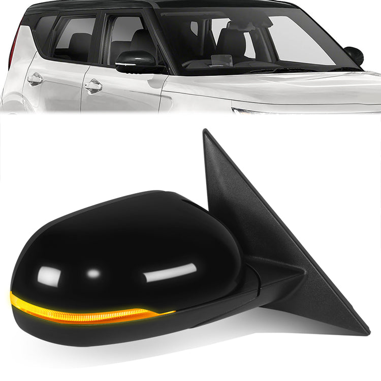RETROVISOR MIRROR - OE STYLE - KIA SOUL 2020-2022 - WITH POWER WITH HEATED GLASS WITH TURN SINGAL WITH BLIND SPOT - PASSENGER RIGHT SIDE - BLACK