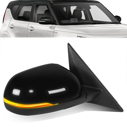 RETROVISOR MIRROR - OE STYLE - KIA SOUL 2020-2022 - WITH POWER WITH HEATED GLASS WITH TURN SINGAL WITH BLIND SPOT - PASSENGER RIGHT SIDE - BLACK