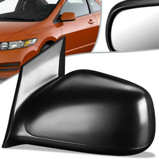RETROVISOR MIRROR - OEM - 06-11 HONDA CIVIC 2-DOOR - MANUAL - TEXTURED - BLACK - LEFT