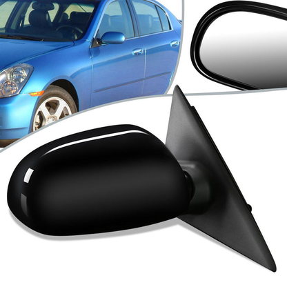 RETROVISOR MIRROR - OEM - 03-06 INFINITI G 35 SEDAN - POWERED - TEXTURED - BLACK - RIGHT