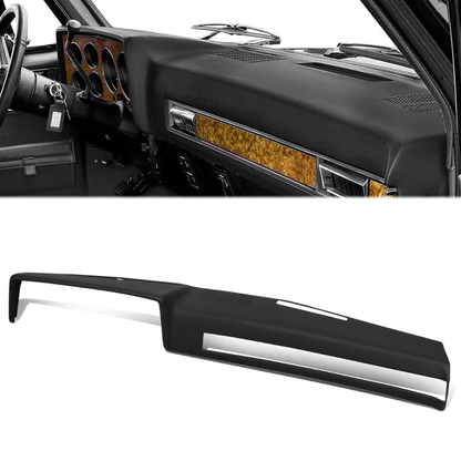 nan DASH COVERS - MOLDED DASH CAP COVER OVERLAY - 81-91 CHEVY GMC C/K/V/R BLAZER - ABS PLASTIC - TEXTURED BLACK