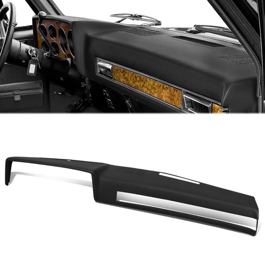 nan DASH COVERS - MOLDED DASH CAP COVER OVERLAY - 81-91 CHEVY GMC C/K/V/R BLAZER - ABS PLASTIC - TEXTURED BLACK