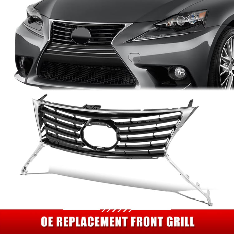 PARRILLA GRILLE - LX IS250/350 13-16/17-20/21-ON/ GRILLE ASS'Y 13-16/ PAINTED SILVER GRAY/ (W/CHROME MOULDING)/ (W/O F-SPORT)//PARTS.NO,LX1200151//OEM NO,5311253050