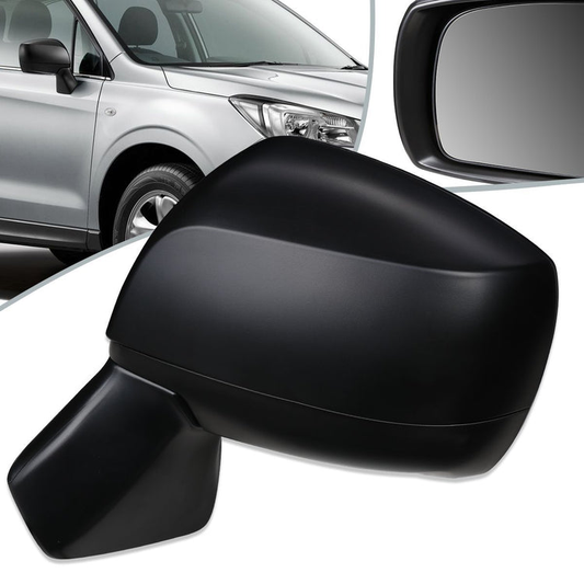 RETROVISOR MIRROR - OEM - 14-18 SUBARU FORESTER - POWERED - HEATED - BLACK - LEFT