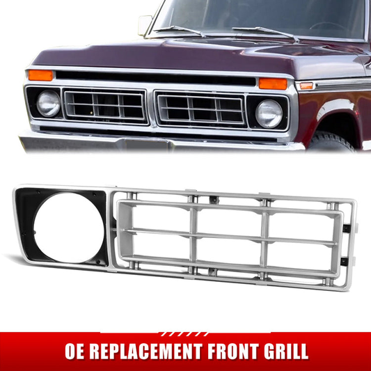 PARRILLA GRILLE - FD F150 P/U 64-66/67-72/73-79/ GRILLE ASS'Y RH 76-77/ ARGENT//PARTS.NO,FO1200106//OEM NO,D6TZ8150A