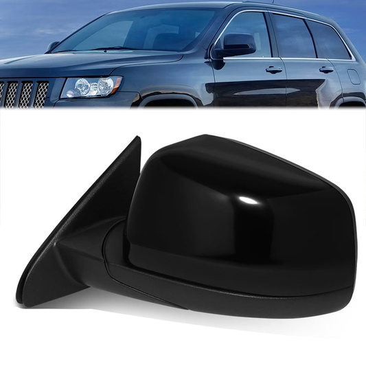 RETROVISOR MIRROR - OE STYLE - JEEP GRAND CHEROKEE 2011-2013 - WITH POWER WITH HEATED GLASS WITH BLIND SPOT WITH MEMORY - DRIVER LEFT SIDE - BLACK