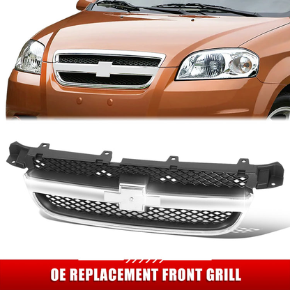PARRILLA GRILLE - CV AVEO 07-08(SD/HB)/ GRILLE ASS'Y 07-11/ MAT-BLACK W/CHROME MLDG/ (4D)//PARTS.NO,GM1200577//OEM NO,96648529
