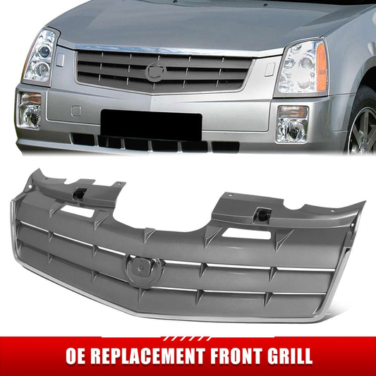 PARRILLA GRILLE - CADLAC SRX '04-'09/ GRILLE ASS'Y 06-09/ CHROME/PAINTED GRAY/ W/O SPORT PKG