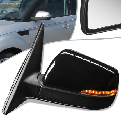 RETROVISOR MIRROR - OEM - 12-13 KIA SOUL - POWERED - HEATED - PAINTABLE - BLACK - LEFT