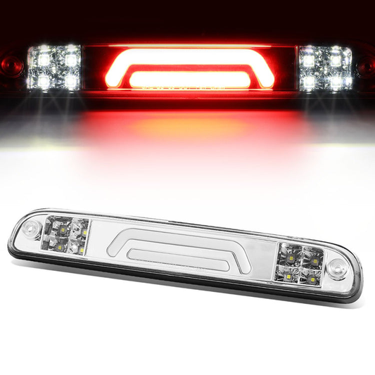 LUZ DE FRENO 93-11 FORD RANGER / 99-16 FORD F-250, F-350, F-450, F-550 SUPER DUTY / 95-03 MAZDA B2300, B3000, B4000 - 3D - LED - CHROME